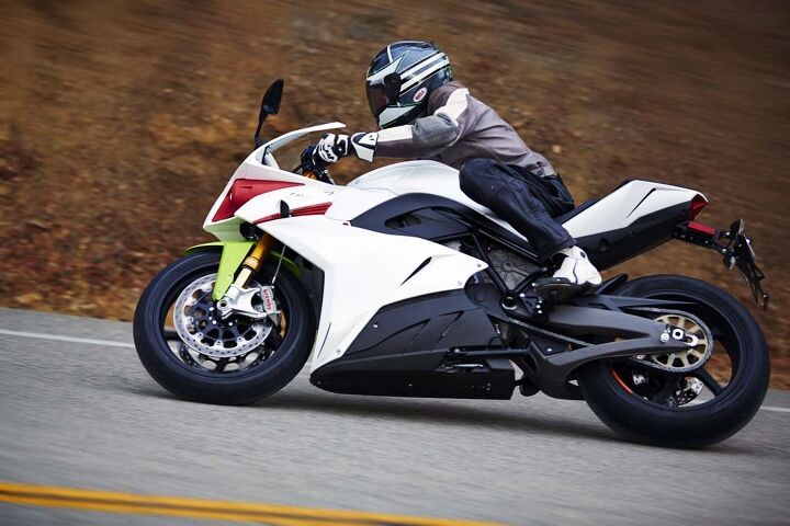 2015 energica ego second ride review video, The Ego s riding position is committedly sporty but discomfort won t set in with just 60 to 90 miles of range
