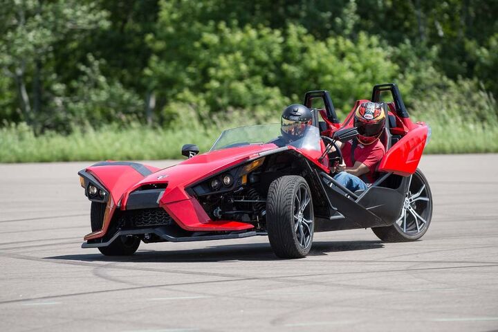 2015 polaris slingshot review first ride drive video, The Slingshot s electronics make you a better driver without actually improving your skills More excitement can be found by simply switching off the electronics with a push of a button