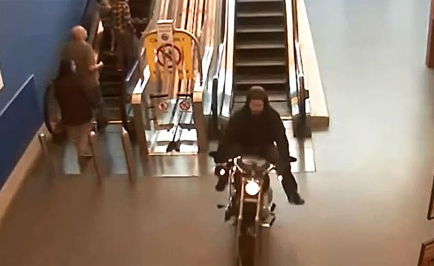 Weekend Awesome - Cops Chase Motorcycle Through Mall