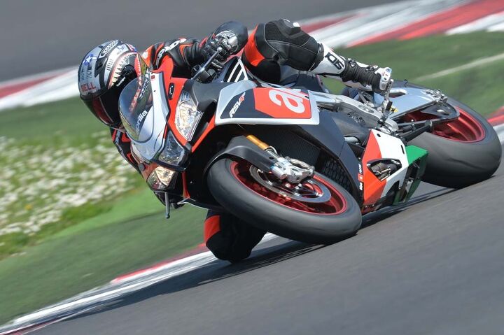 2016 aprilia rsv4 first ride review video, The RSV4 makes a rider want to go quicker and faster Wind protection is improved which pays benefits at the track and surely will on the street too