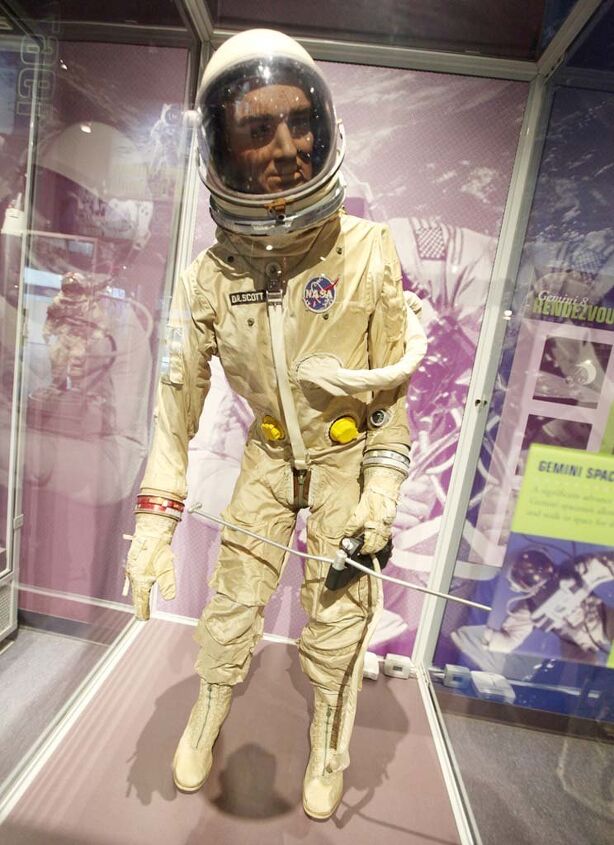 the wings tour 2014 leg three video, Examples of the early space suits on display at the Kennedy Space Center