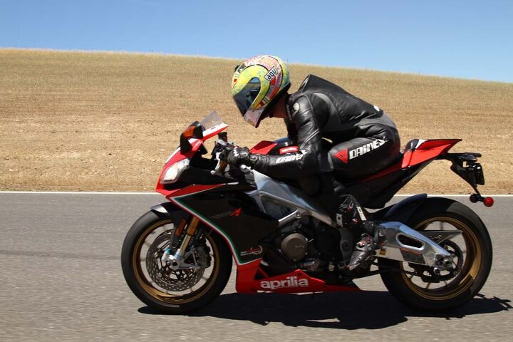 2013 exotic superbike shootout track video, If not for its power deficit among this monster trio the RSV4 Factory had a chance at taking class honors