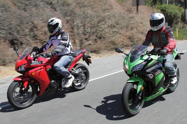 2013 beginner sportbike shootout part 2 video, Despite not fitting the definition of a new motorcyclist our three testers were split between the Kawasaki Ninja 300 and Honda CBR500R The Honda wins the majority vote but the 300 has a soft spot in our hearts as well Our split decision proves that even we have a hard time picking just one It s up to you to decide your needs and wants and choose accordingly