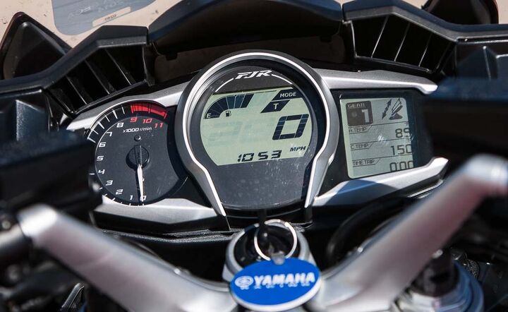 2014 sport touring final smackdown video, I like the FJR instrumentation best Evans does not The bars are 3 position adjustable the seat goes up and down But the target keeps moving