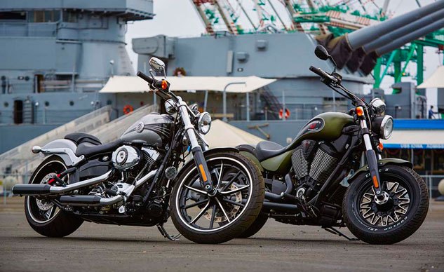 Big Gun Blow-Out: Harley-Davidson FXSB Breakout Vs. Victory Gunner