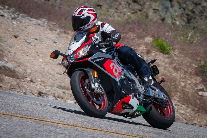 2015 six way superbike street shootout video, Sandwiched by two bikes with semi active suspension the old school twisty knob hlins on the Aprilia were still highly praised Testers also agree that the Aprilia is the equal to if not better than the Ducati in emotional satisfaction