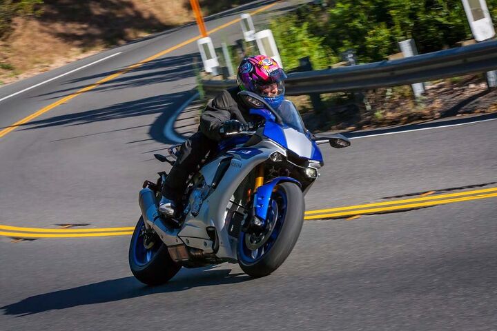 2015 six way superbike street shootout video, Ergonomically no one liked the reach to the R1 s clip ons the farthest and lowest of the group This is not a problem at the track but for street riding any other bike here has a more comfortable rider triangle
