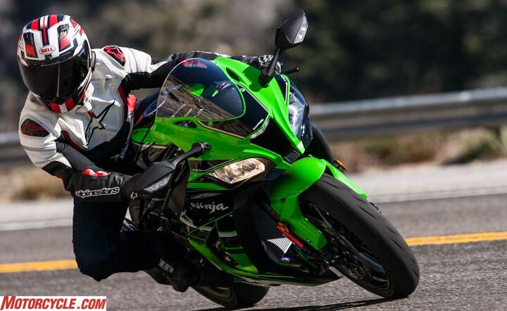 the 17 000 superbike faceoff, Kawasaki did a commendable job tuning its latest suspension on the ZX 10R to be both compliant on the street and controlled on track