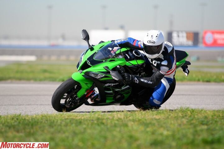 the 17 000 superbike faceoff, The new ZX 10R impresses with its cornering stability and front end confidence