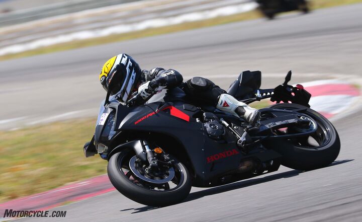 2017 superbike track shootout, The new CBR1k is a working example of the old adage light makes right As well as the Honda performed at a high speed track such as Auto Club Speedway it d really shine at a tight twisty venue such as Barber Motorsports Park
