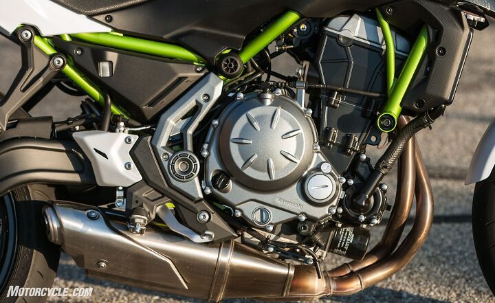 middleweight naked bikes a 2017 shootout, The Versys 650 took a big step forward a couple years ago when Kawasaki gave it rubber front engine mounts in the Z that engine s mounted solidly