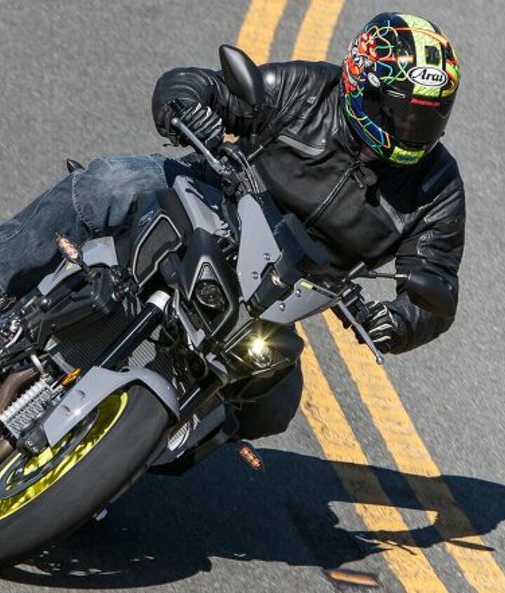 2017 supernaked streetfighter shootout, The FZ 10 has a neutral and easy to ride feel coupled with extremely comfortable ergonomics and great engine sounds It really impressed us with how well it stood up against the more powerful competitors in this group