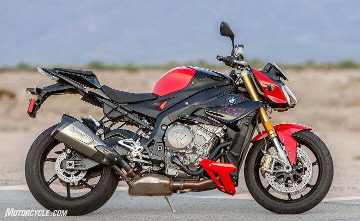 2017 supernaked streetfighter shootout, The BMW S1000R looks a bit complicated but feels delightfully straightforward in all the best ways when ridden aggressively