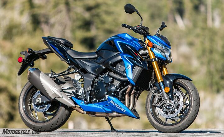 naked sports threeway aprilia shiver 900 vs kawasaki z900 vs suzuki gsx s750, The standard GSX S750 lacks ABS but has the lowest MSRP in this test at 8 299 We think it s a really attractive motorcycle considering its price However a non ABS Z900 retails for just 8 399 and proudly offers more power from its bigger engine