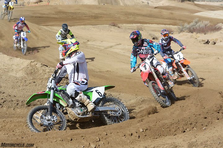 2018 450cc motocross shootout, Our test crew had a lot of fun while getting down to the serious business of wringing out our six 450cc shootout competitors