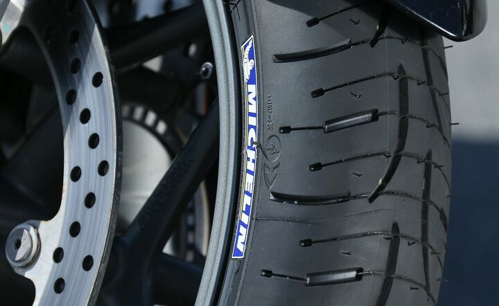 michelin pilot road 4 review video, Little known fact The Bibendum icon on the edge of the tread marks where you should look for the wear bars in the center