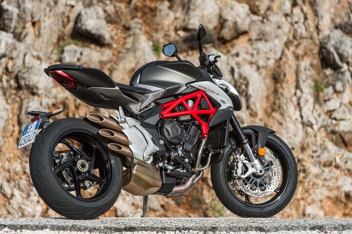 2016 mv agusta brutale 800 first ride review video, It s more of a clenched fist now says Senior Designer Adrian Morton The two piece aluminum subframe is new along with almost everything else