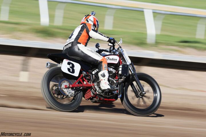 indian scout ftr750 ride review, Even on the rough and sandy Santa Rosa Mile Carr showed the form of the seven time AMA National Champion that he is during our Monday test session Carr reported that the Scout FTR750 possesses an amazing combination of linear power and a high rpm thrust