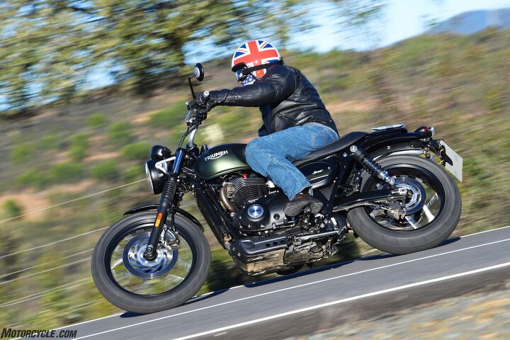 2017 triumph street scrambler first ride review, Comes with actual bash plate ready to be bashed It s plastic but it s better than nothing The budget slide type front brake is the highest effort control on the bike but it does have good power given a stout two finger squeeze