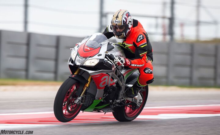 2017 aprilia rsv4 rr rf review first ride, During one of the first go arounds of the COTA circuit I rocketed up the elevation gaining front straight and in a little hot to Turn 1 Grabbing a handful of front brakes resulted in the rear end getting out of line I have to think that Aprilia s Rear Lift up Mitigation system helped keep the situation from getting out of hand