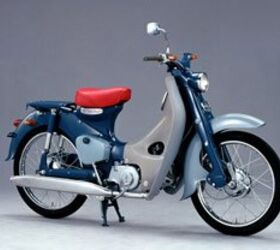 honda produces 60 millionth cub, Honda s 1958 Super Cub C100 broke from convention by using a four stroke engine
