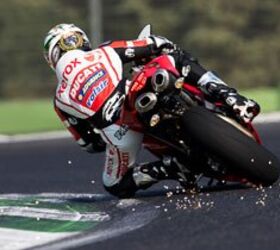 manufacturer ducati 2009 ducati 1198s review 87641, While the 1198 s DTC does not cut spark that didn t stop Troy Bayliss from cutting some sparks of his own