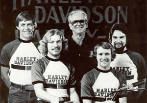 ama appoints two to board of directors, Harley Davidson s 1981 Dirt Track team included left to right Bill Werner Jay Springsteen Dick O Brien Randy Goss and Brent Thompson Photo copyright H D