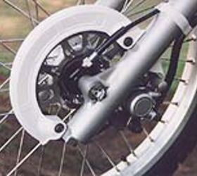 A thoughtful disc protector shrouds the front rotor