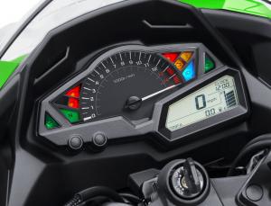 manufacturer kawasaki 2013 kawasaki ninja 300 preview 91424, The instrument cluster on the Ninja 300 gets a new look as the analog tachometer dominates A digital speedometer sits low and is accompanied by a handy fuel level indicator