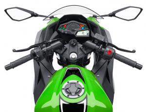 manufacturer kawasaki 2013 kawasaki ninja 300 preview 91424, The view from the saddle is of a relatively narrow motorcycle Ergos are comfortable and canted slightly forward