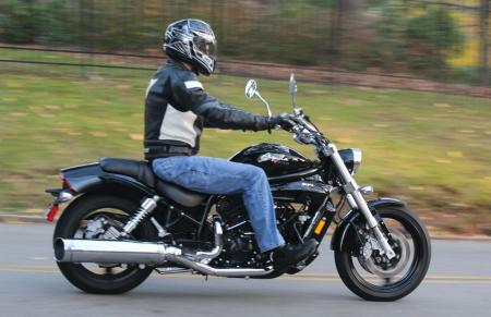 manufacturer 2013 hyosung gv650 aquila pro review 91470, Hyosung s Aquila has an ergonomic layout that is comfortable for riders of nearly any size Seen here is the six foot author of this story