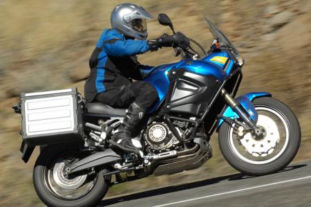 2012 yamaha super tenere review motorcycle com, The Super T n r offers reliable on road composure despite its tall stature