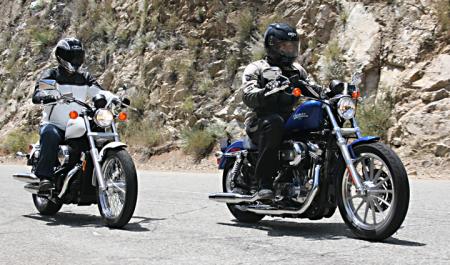 shootout 2010 honda shadow rs vs 2010 harley davidson 883 low, Was it only an accident that these two bikes look so similar