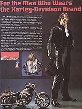 1997 harley davidson dyna low rider motorcycle com, A Low Rider as featured in a 70 s H D clothing ad