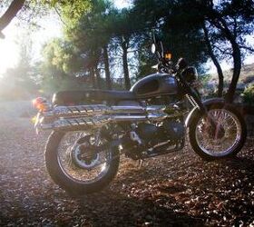 2012 triumph scrambler review motorcycle com, Triumph s Scrambler delivers a classic bike experience without the oil leaks and electrical gremlins that haunt owners of vintage machines