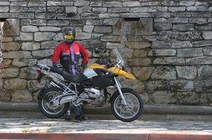 review 2005 bmw r 1200gs motorcycle com, Always the rugged individualist Sean wears his enduro jacket on the street and his street jacket in the dirt