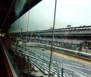 indianapolis motogp practice, A few fans braved the rainy weather to watch the action on the track