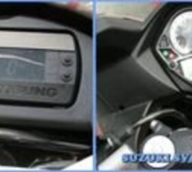 manufacturer hyosung gt650 vs suzuki sv650 14284, Ooo LCD Speedometer If we re really back in 1985 why am I so fat Actually both bikes have digital speedometer displays However the SV s unit is the only legible one in direct sunlight