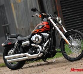 2010 harley davidson dyna wide glide review motorcycle com, The 2010 Dyna Wide Glide strikes a pose