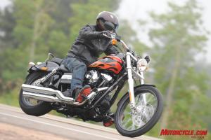 2010 harley davidson dyna wide glide review motorcycle com, The Wide Glide s attention getting style can be had for less than 15 000