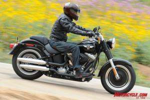 2010 harley davidson dyna wide glide review motorcycle com, The Softail chassis underpins the chunky Fat Boy