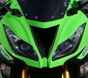 2013 kawasaki ninja zx 6r review motorcycle com, A larger ram air duct and more angular headlights cap off a host of minor design tweaks to the new 6R