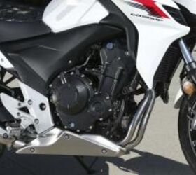 2013 honda cb500f and cbr500r review first ride motorcycle com, Honda says the 471cc engine weighs just 116 pounds