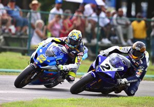 ama superbike 2009 vir results, Tommy Hayden and Ben Bostrom battled for the podium in Race Two