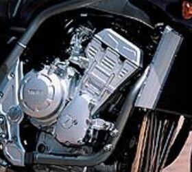 2001 yamaha fazer 1000 2 motorcycle com, Your eyes do not deceive you that is an R1 motor with all the Year 2000 updates