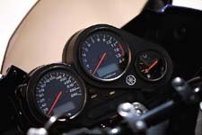 2001 yamaha fazer 1000 2 motorcycle com, The dash features such niceties as a resettable trip meter a clock