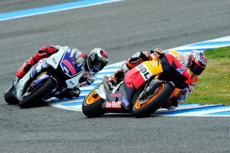 2012 motogp jerez results, Despite finishing second to his rival at Jerez Jorge Lorenzo sitll holds a four point lead in the championship over Casey Stoner