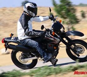 2009 honda crf230m review motorcycle com, The quality Dunlop tires and surprisingly well sorted suspension make the CRF230M an agile and sporty little steed In tight canyon roads the CRF can do some serious damage to the egos of weekend warrior sportbikers