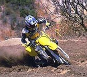 2001 suzuki rm250 motorcycle com, New suspension components and frame geometry help the RM rail rutted corners