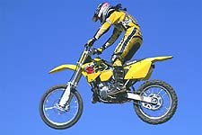 2001 suzuki rm250 motorcycle com, Even Mark Kato Kariya felt comfortable in the air aboard Suzuki s new RM
